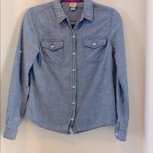 Mossimo Chambray Long Sleeve Button Up